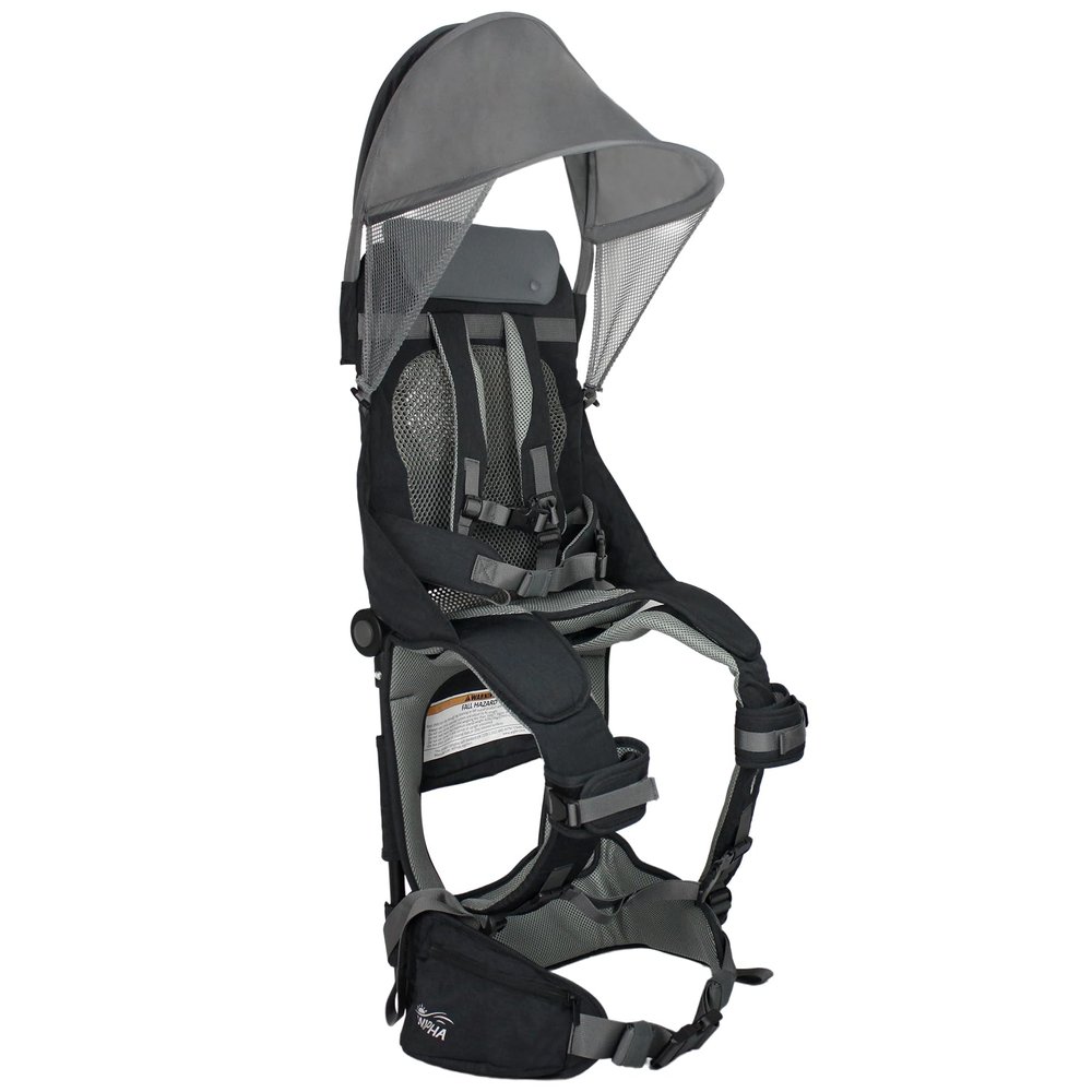 WIPHA Hiking Backpack Carrier, Lightweight Toddler Shoulder Carrier with Sun Shade, Saddle Toddler Backpack for Kids 6 Months to 2 Years Old