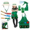 7Pcs/Set Toddler Gardening Set Kids Gardening Set Educational Toddler Gardening Set Includes Apron, Sprayer, Gloves, Hat, Rake, Shovels Kids Gardening Tool Set For Gardening Cosplay present for Kids view 3