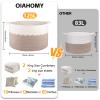 OIAHOMY 125L Extra Large Blanket Basket, 25" x 16", Jumbo Laundry Hamper, Cotton Rope Basket with Handles for Living Room,Baby Toy Storage Bins, Brown view 3