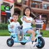 JIYIAN Black,Style 3, Double Seat Baby Stroller Tricycle,Three Wheels Cycle Rear Seat with Backrest and Handle Adjustable Push Bike Trikes for Kids Dual Steering System view 2