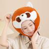 LOGOFUN Plush Raccoon Hat Headgear Cartoon Raccoon Head Shaped Headwears Novelty Animals Decorative Caps for Halloween Cosplay Party Hair Accessories view 4