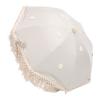 Baby Umbrella Stroller Parasol, Adjustable Sun Shade Fringe Beach Umbrella for Toddlers with Clamp, Stroller, Beach Chair, Wheelchair, Travel (Beige with Small view 2