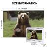 1000 Piece Jigsaw Puzzles for Adults Challenging Puzzle Wooden Picture Puzzle Personalized Custom Hi Bear Sit on The Lawn Wood Puzzle for Family Game Nights Gifts 29.5x19.7 inches Puzzle view 2