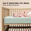 600TC Egyptian Cotton 3-PieceToddler Sheet Set, Fitted Sheet, Flat Sheet and Envelope Pillowcase,Toddler Bed Set for Boys & Girls,Crib Sheets Set,(MiniCrib Sheets 28" x 52" x 12" Taupe Solid ) view 3