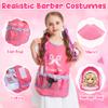 Hair Salon Toys for Girls, 36PCS Kids Pretend Play Makeup Sets, Dress Up Beauty Hair Stylist Toy Kit with Barber Apron, Hair Dryer, Curling Iron, Mirror, Scissors and Styling Accessories view 4