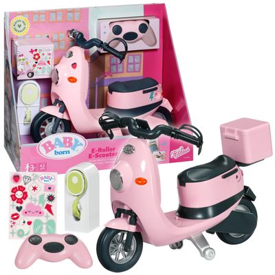 BABY born Zapf Creation E-Scooter, Remote Controlled Scooter with Charging Station for Charging and Playing, for 43 cm Dolls, 835906