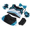 Metallic Teal and Black Cheerleader Uniform Outfit for 1418 inch Plush Toys Teddy Bears Stuffed Animals Clothing Accessory Gift view 2