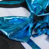 Metallic Teal and Black Cheerleader Uniform Outfit for 1418 inch Plush Toys Teddy Bears Stuffed Animals Clothing Accessory Gift view 3
