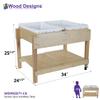 Wood Designs Childrens Sand and Water Play Table - Sturdy Birch Wood Dual Compartment Sensory Activity Table for Toddlers, Montessori, Schools view 2
