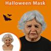 Aagomeyh Halloween Mask Realistic Old Man Mask Creepy Human Latex Mask,Scary Wrinkle Halloween Cosplay Costume Mask Party Props view 2