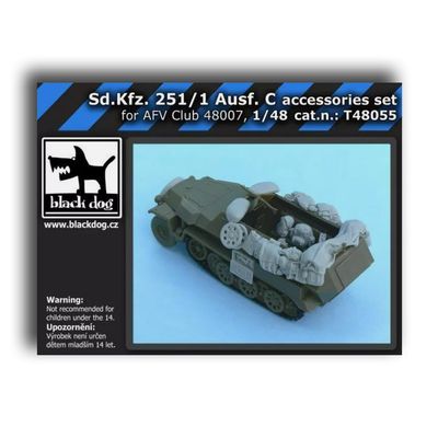 Black Dog T48055 1/48 Sd.Kfz. 251/1 Ausf.C Accessories AFV Club AF48007 27 Parts