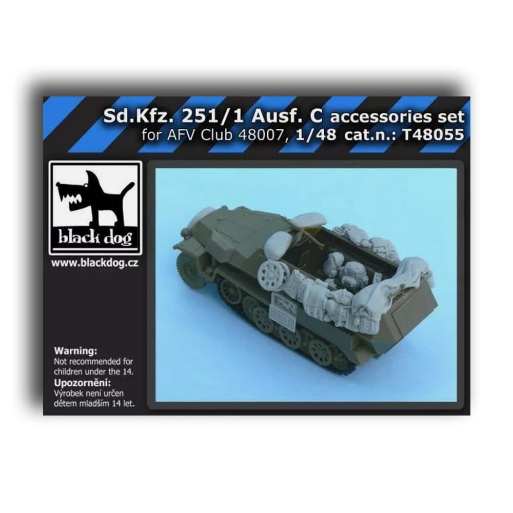 Black Dog T48055 1/48 Sd.Kfz. 251/1 Ausf.C Accessories AFV Club AF48007 27 Parts