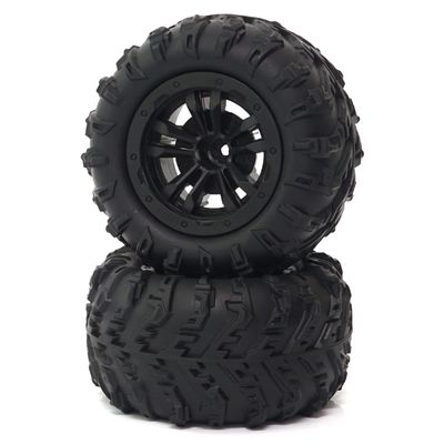 Depisuta 2 Pcs 85mm RC Car Tires, 12mm Hex Hub Wheel Rims & Rubber Tires Compatible with SCY 16101 16102 1/16 RC Car, RC Car Wheels, Rubber Car Replacement Tyres