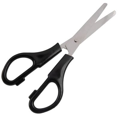 Craft County Ambidextrous Stainless Steel Safety Scissors Ideal for Crafting, Office Use, Classrooms, and More (Black)