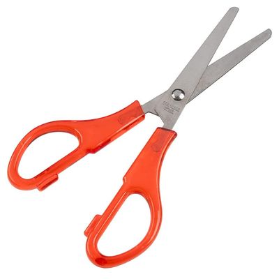 Craft County Ambidextrous Stainless Steel Safety Scissors Ideal for Crafting, Office Use, Classrooms, and More (Red)