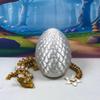 3D Printed Dragon, Articulated Gold and White Cherry Blossom Dragon, 12" Dragon, Fidget Toy ADHD Autism, Home Office Decor Executive Desk Toy D032 view 2