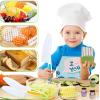 Abizarch 17Pcs Kids Cooking Set Safe Toddler Kitchen Tools Educational Montessori Kitchen Set Portable Kids Cutter Set Include Apron Cutting Board Peeler and More for Kids Cooking view 4