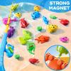 Magnetic Fishing Game Toys for Kids Toddlers 3-5 4-8, Water Table Bathtub Toys with Pole Rod Net Plastic Floating Fish, Water Bath Pool Outdoor Toys for Kids Toddlers Baby Age 3 4 5 6 7 8 Year Old view 2