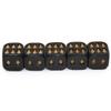 5pcs Black Skull Dice Grinning Skull Deluxe Devil Poker Dice Gothic Gambling Dice Tower with Death,Halloween view 3