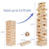 SpeedArmis Giant Tumble Tower, 56 PCS Wooden Stacking Game (Stack to 3.5FT) - Pine Stack Timber Board Play with Carrying Bag-Classic Indoor/Outdoor Games for Adults Family view 3