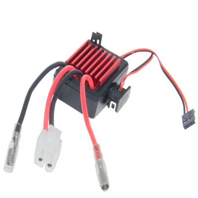 60A 2S Brushed ESC Compatible with 1/10 Tamiya Traxxas Redcat HSP HPI Waterproof RC Car Electronic Speed Controller 540 550 775 Motor(60A-2S)