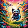 1000 PieceAdult and Youth Colorful Animals Puzzles Cairn Terrier Fun and challenging,Chasing Butterflies Themed Puzzles,Great Gift for Family and Friends Dimensions 20 X 28.8 Inche view 1