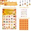 JUESMOS Fall Bingo Game 24 Players Autumn Bingo Cards Fall Thanksgiving Party Games for Adults Family Activity Autumn Bingo Harvest Game Party Favors Classroom School Supplies view 2