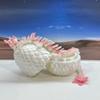 3D Printed Dragon with Dragon Egg, Articulated Fidget Toy Dragon, 12" Cherry Blossom Dragon, Executive Desk Toy D017-PNK-WE view 2