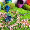 3D Printed Snake Eggs with 3D Printed Snake Inside, Cute Rotary Gear Eggs with 3D Printed Crystal Fidget Snake Animals Inside, Home Office Decor Executive Desk Crystal Cobra ToysRed Green Blue view 3