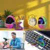3D Printed Snake Eggs with 3D Printed Snake Inside, Cute Rotary Gear Eggs with 3D Printed Crystal Fidget Snake Animals Inside, Home Office Decor Executive Desk Crystal Cobra ToysRed Green Blue view 4