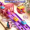 Musical Transport Truck Toy Set with 46 inch Race Track, 14 Cars view 4