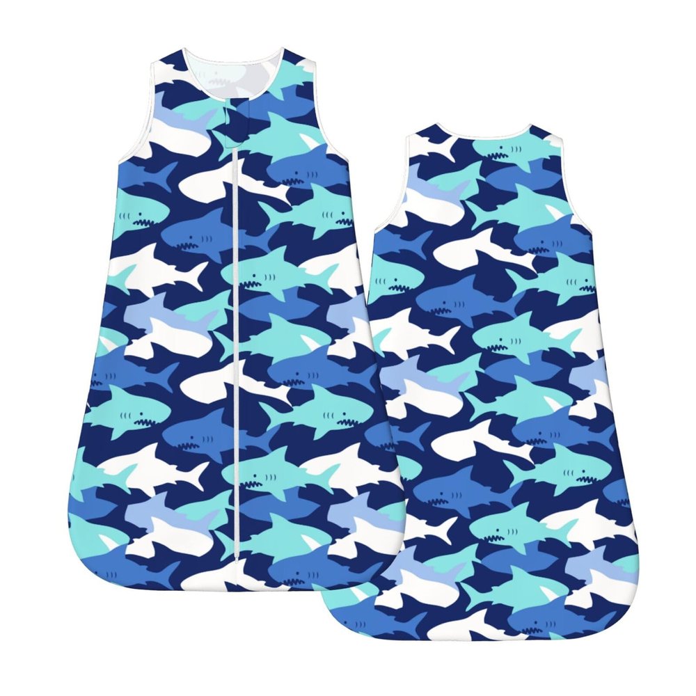 Muishi Shark Fish Baby Wearable Blanket Infant Boys Girls Sleeping bags For Newborn Unisex Baby Stuff Sleep Sack Suit L(12-18month)