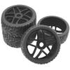 OD 4.09" Rubber 1/8 RC Buggy Tires and 17mm Hex Wheels Rim & OD 4.52" 1/8 RC Buggy Rubber Tires Tyre w/Plastic Rim 17mm Hex view 3