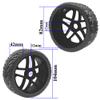 OD 4.09" Rubber 1/8 RC Buggy Tires and 17mm Hex Wheels Rim & OD 4.52" 1/8 RC Buggy Rubber Tires Tyre w/Plastic Rim 17mm Hex view 4