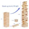SpeedArmis Giant Tumble Tower, 56 PCS Wooden Stacking Game (Stack to 4.2FT) - Pine Stack Timber Board Play with Carrying Bag - Classic Indoor/Outdoor Games for Adults Family view 2