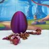 3D Printed Dragon with Dragon Egg, Articulated Fidget Toy Dragon, 12" Red Purple Gold Mushroom Dragon, Executive Desk Toy D025-RPG-CLS view 1