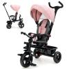 GLACER Tricycle, 5 in 1 Toddler Bike with Adjustable Push Handle, Removable Canopy, Reversible Seat, Safety Harness, EVA Wheels, Cup Holder & Storage Basket, Baby Tricycle for Age 1.5-5 Years (Pink) view 1