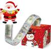 GYGOT Christmas Money Box Pull, DIY Surprise Money Gift Boxes with 100 Transparent Bags, Santa Pull Box for Kids & Adults view 1