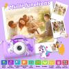 Mgaolo Kids Camera Toys for 3-12 Years Old Boys Girls Children,Portable Child Digital Video Camera with Silicone Cover, Christmas Birthday Gifts for Toddler Age 3 4 5 6 7 8 9 (Camo Purple) view 2
