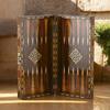 20" inch Large Backgammon Sets for Adults Solid Wood Complete Game Board Chess Handmade Game Sets Gift Ideas for Dad, Husband, Anniversary, Birthday (Backgammon only) view 2