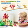 Asago Dinosaurs Toys Magnetic Tiles for Kids 3-5, Dino,King Kong and Godzilla Animals World Construction Tile for Toddlers Ages 5-7, Magnet Building Blocks for Boys Girls Ages 3+ 4-8 8-12 Year Old view 2