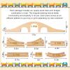 JarThenaAMCS 24Pcs Wood Train Tracks Expansion Set Wooden Train Bridges Track Connectors and Adapters view 2