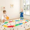 INFANS Kids Balance Beam Stepping Stones Set, 20 PCS Montessori Obstacle Course for Toddler Indoor Outdoor, Non Slip Rubber Base, Gymnastics Toy, Build Coordination Gross Motor Skills (Rainbow) view 2
