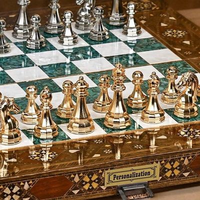 20" inch Large Backgammon Sets for Adults Solid Wood Complete Game Board Chess Handmade Game Sets Gift Ideas for Dad, Husband, Anniversary, Birthday (Backgammon+Chess Pieces)