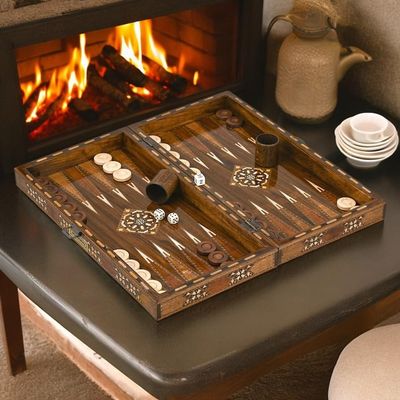20" inch X Large Backgammon Sets for Adults Solid Wood Complete Game Board Handmade Game Sets Gift Ideas for Dad, Husband, Anniversary, Birthday