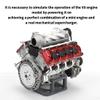 MechPuConToy Mini V8 Engine Model Kit That Runs, MAD 3D Printing Functional Supercharged RC Engine for AX90104 SCX10 Capra VS4-10 Pro/Ultra Engine Model Car view 4