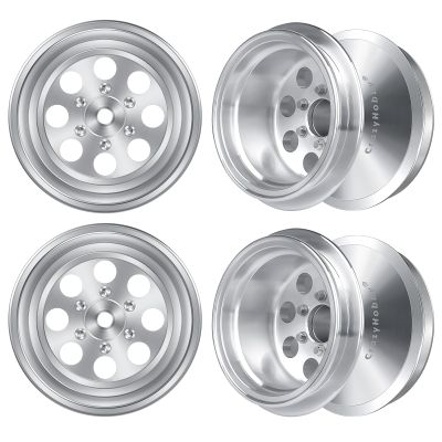 CrazyHobby 1.3' Wheel Rims Aluminum Deep Dish Wheels Negative Offset 12.5mm for 1/18 Traxxas TRX4MT F-150 K10 RC Monster Truck Replacement