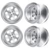 CrazyHobby 1.3' Wheel Rims Aluminum Deep Dish Wheels Negative Offset 12.5mm for 1/18 Traxxas TRX4MT F-150 K10 RC Monster Truck Replacement view 1