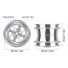CrazyHobby 1.3' Wheel Rims Aluminum Deep Dish Wheels Negative Offset 12.5mm for 1/18 Traxxas TRX4MT F-150 K10 RC Monster Truck Replacement view 3