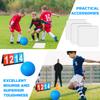 Huaerle 18 Pcs Sports Kickball Set Includes 2 Playground Ball with Air Pump 5 Rubber Throw Down Bases 10 Foul Line Cones and a Flip Scoreboard for Boys Girls Adults Playground School Backyard (Blue) view 4